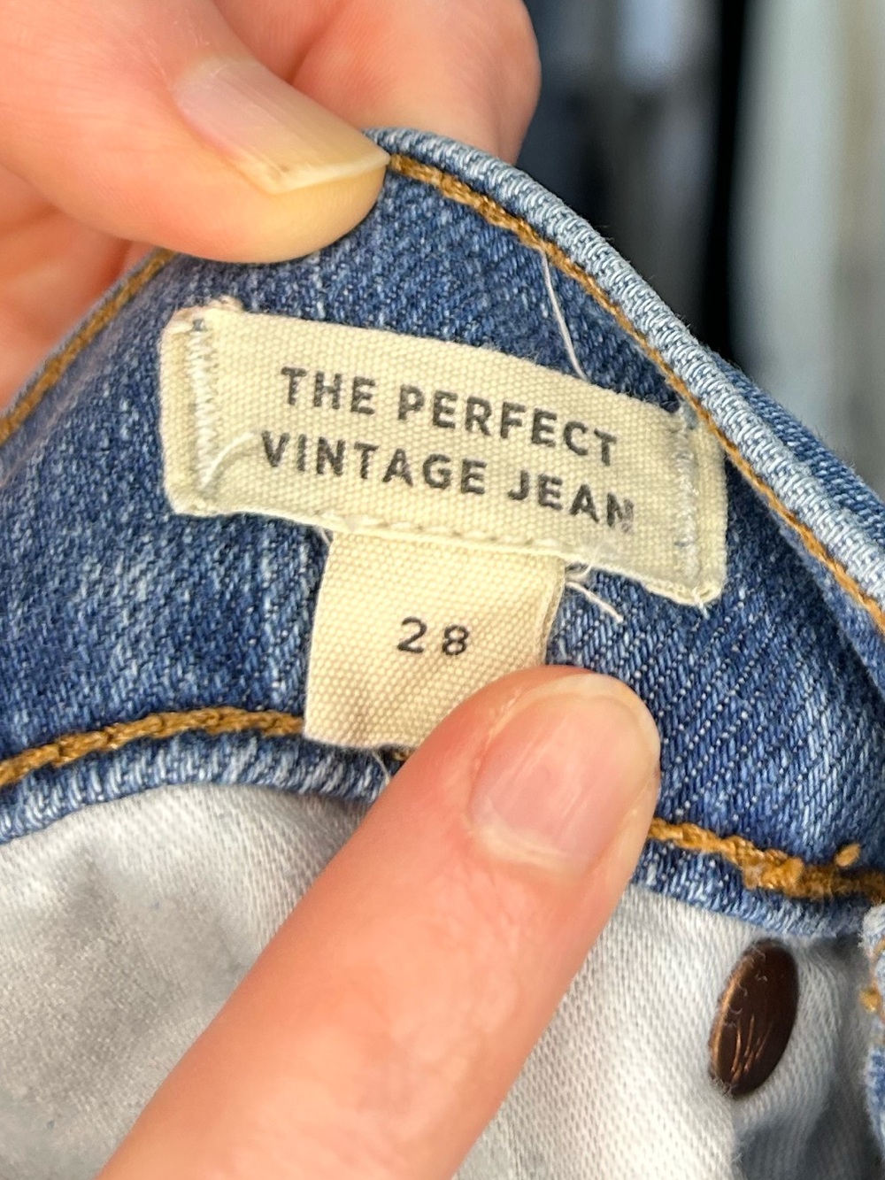 🧺MADEWELL The Perfect Vintage Jean Size 28 Distressed Straight Leg Raw Hem M9244 - Picture 5 of 9